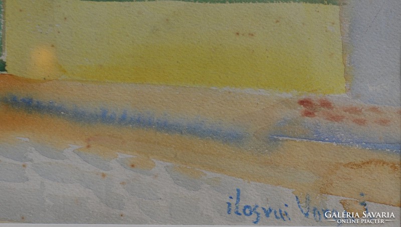 Ilosvai-Varga Istvánnak tulajdonítva (1895-1978): Utcakép, akvarell