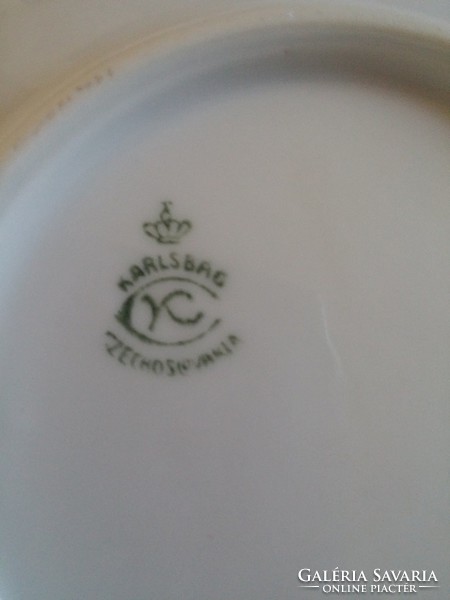 2 db Karlsbadi porcelán kis tányér