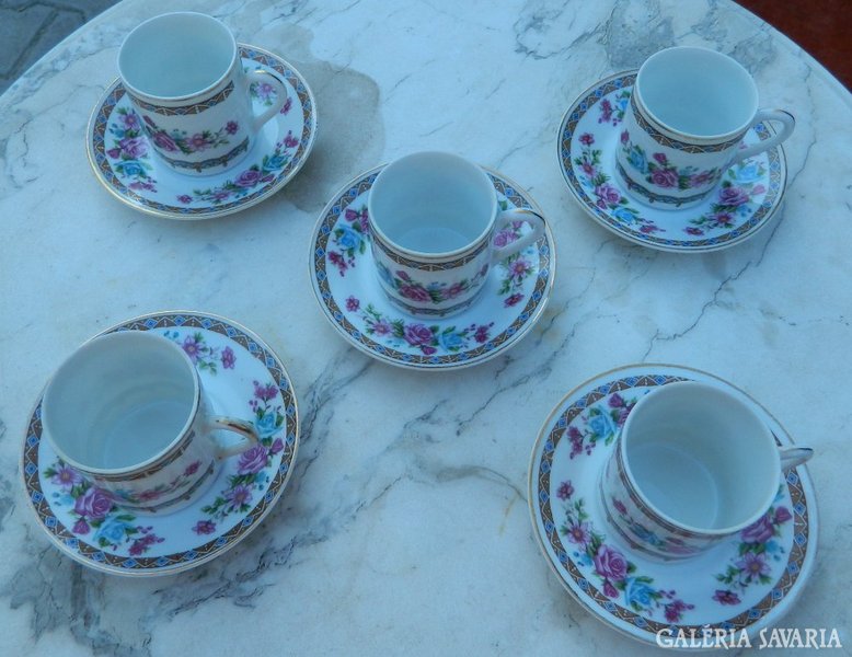 Approx. 40 years old Chinese coffee cup set for 5 people