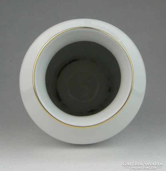 0R057 Régi Herendi virágmintás porcelán váza 15 cm