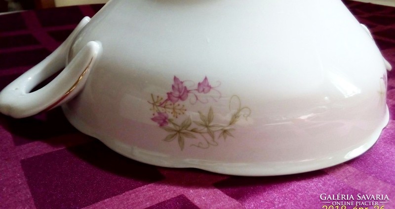 Porcelain soup bowl, beautiful shape, pattern, Bavarian
