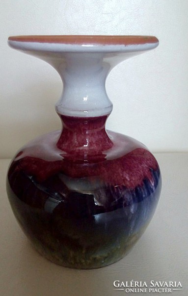 Ceramic stemmed glass, goblet, 11 cm high
