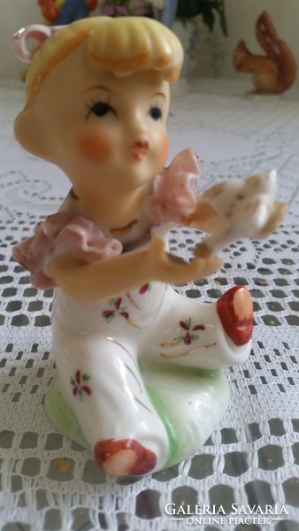 Porcelain little girl for sale! Porcelain sculpture for sale!