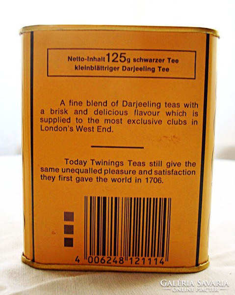 English tin tea box