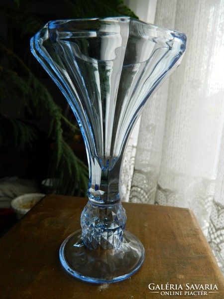 Régi tengerkék asztali gyertyatartó - váza -