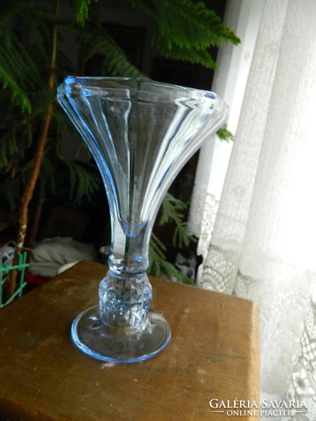 Régi tengerkék asztali gyertyatartó - váza -