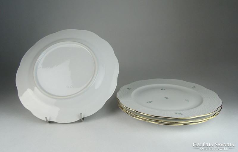 0R357 Virágmintás Herendi porcelán tányér 4 db