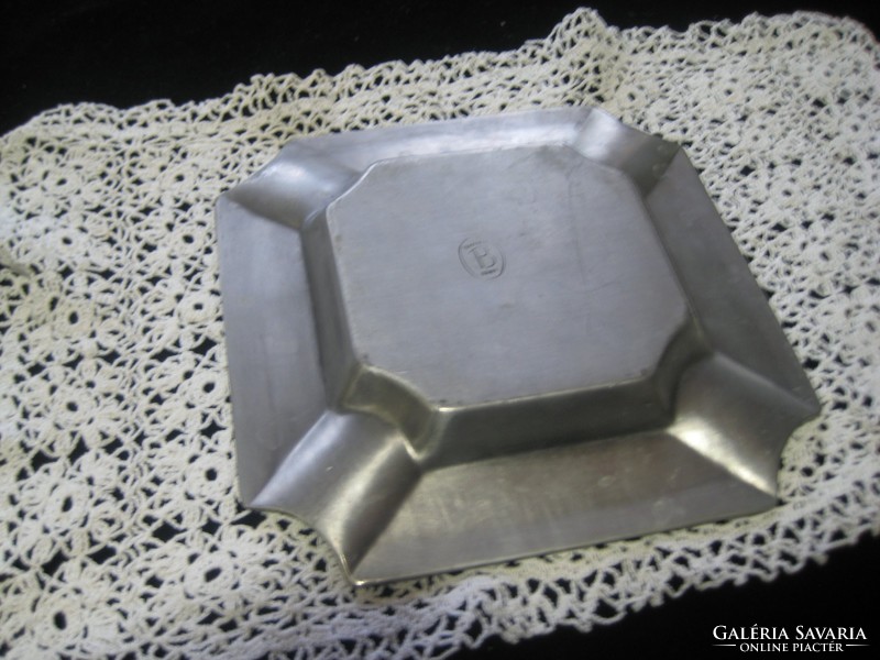 Tin plate, marked, 16 cm