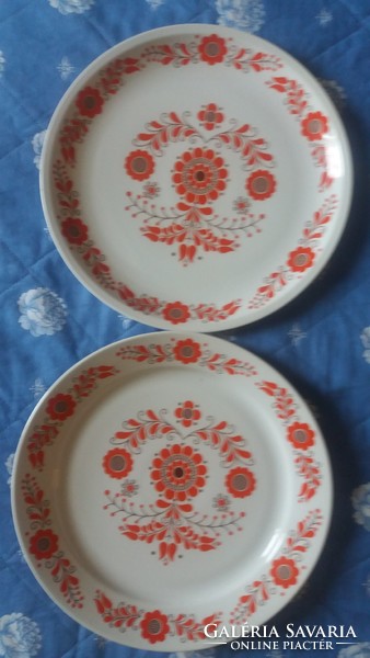 Alföld porcelain, folk motif bowl 29 cm. ( 2 pcs)