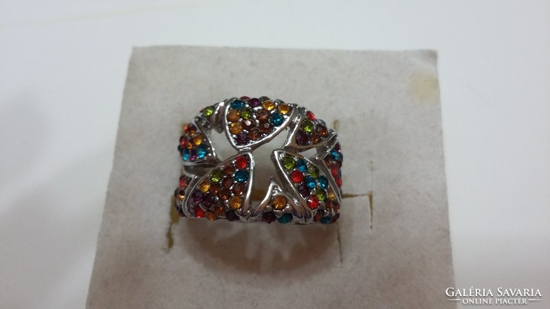 Colorful glitter ring