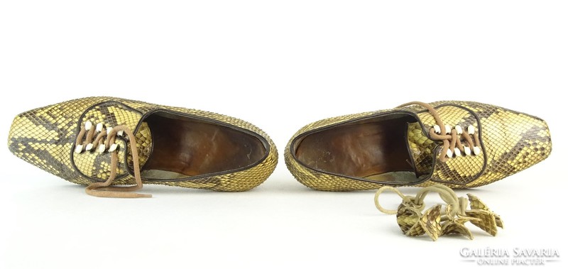 0Q533 Antik kígyóbőr női cipő