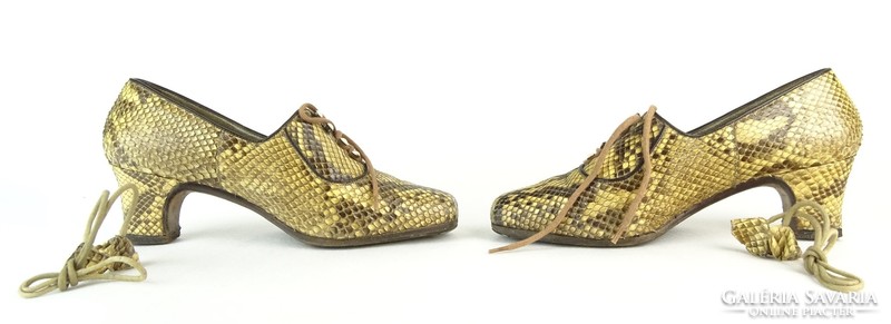 0Q533 antique snakeskin women's shoes