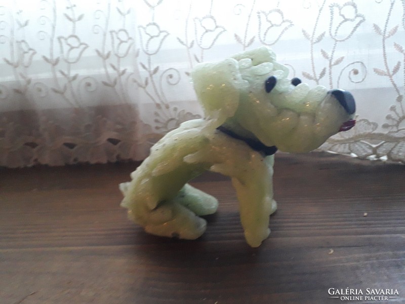 Antique blown glass puppy