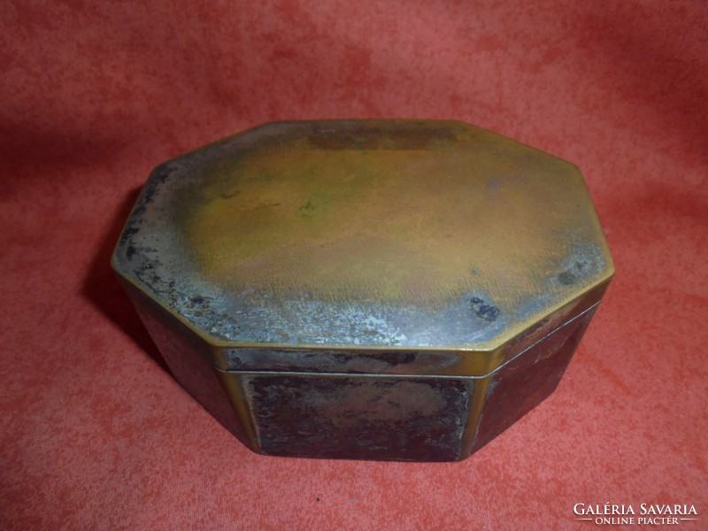 Antik ausztrál ezüstözött cukros doboz