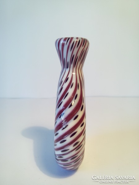 Művészi üveg mini váza vagy parfümös üveg vagy cseh tubák tabak tartó dohány tartó