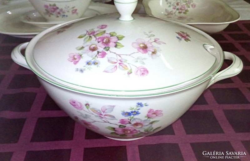 Antique porcelain faience soup bowl made of tielsch-altwasser