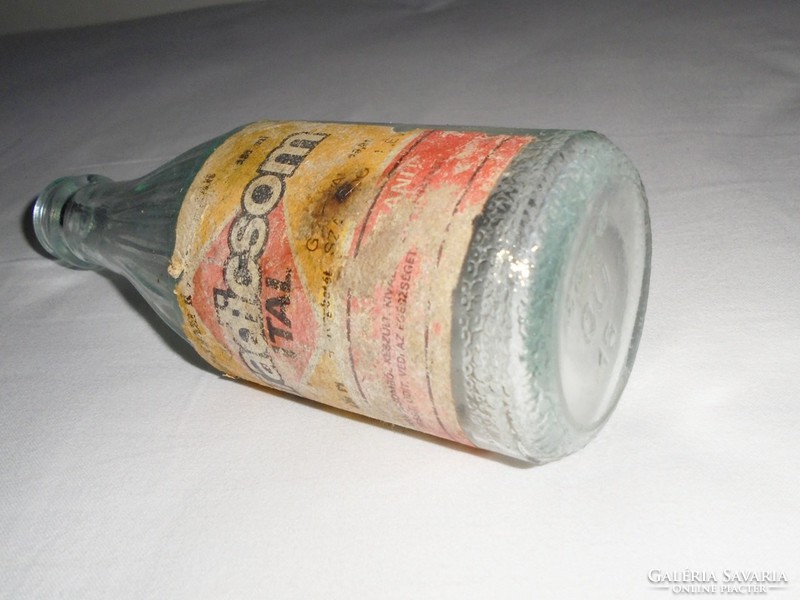 Retro papír címkés üveg palack - Paradicsom ital - Nyíregyházi Konzervgyár - 1979-es