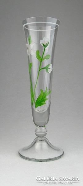 0R656 Kézi festésű üveg szálváza 21.5 cm