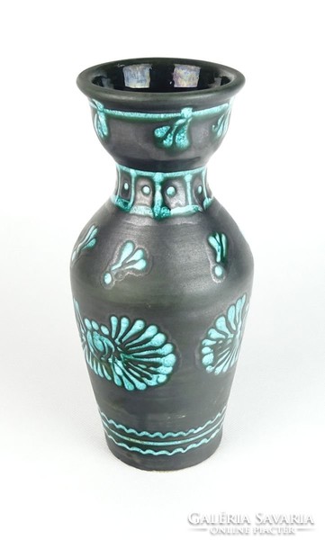 0R484 Jelzett retro kerámia váza 25 cm