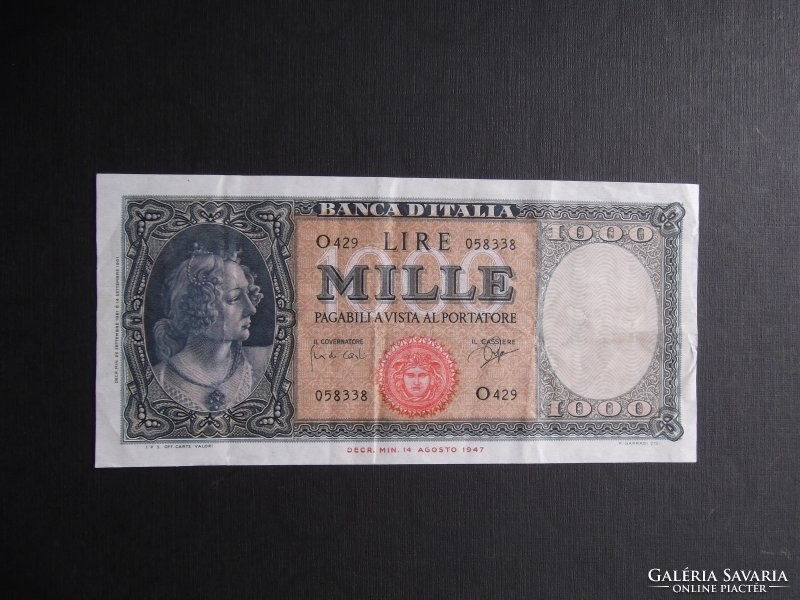 Italy - 1000 lire 14 August 1947