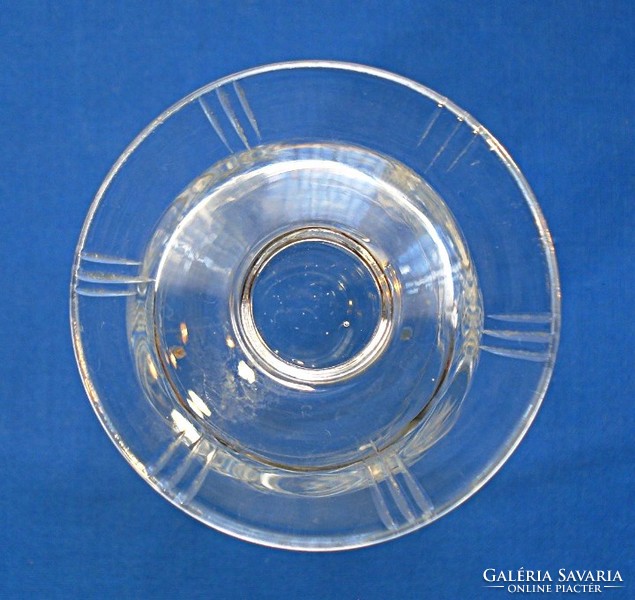 Modern formájú, kézzel metszett ólomkristály boros poharak (6 db)