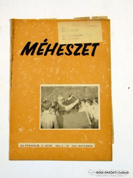 1955 december -  /  MÉHÉSZET  /  SZÜLETÉSNAPRA RÉGI EREDETI ÚJSÁG Szs.:  4270