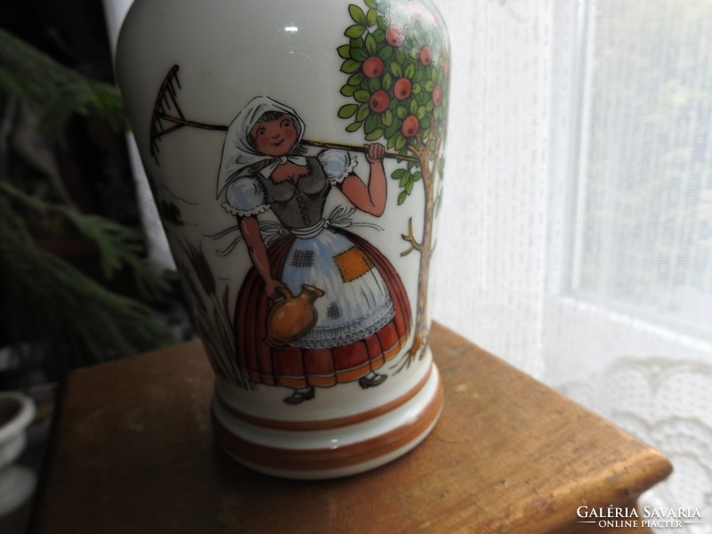 Obstler _  Bavaria Rösler kapcsos porcelán „üveg” kiöntő : 28 cm