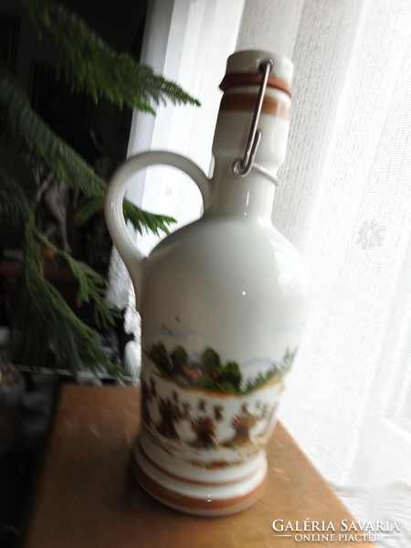 Obstler _  Bavaria Rösler kapcsos porcelán „üveg” kiöntő : 28 cm