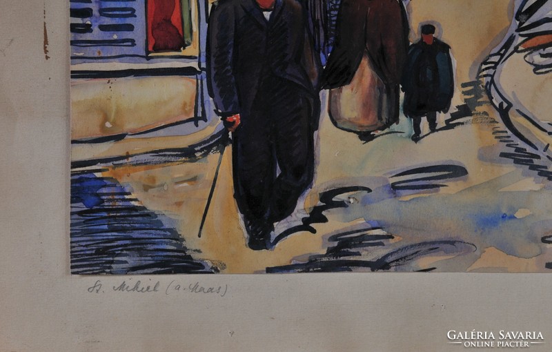 Ismeretlen művész: Utcakép, 1918
