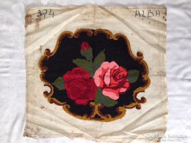 Old rose needlework, tapestry - handmade nb-m30