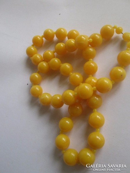 Synthetic amber necklace 74 cm long
