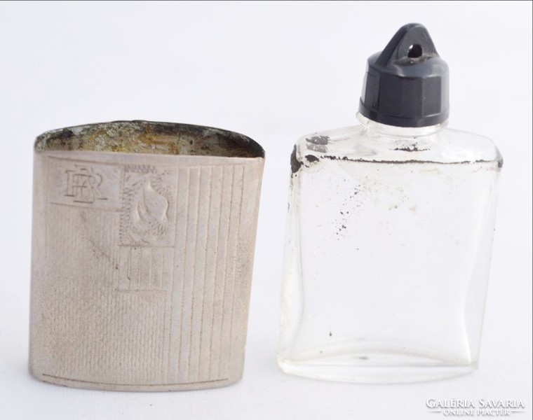 Silver perfume bottle with German silver mark 800