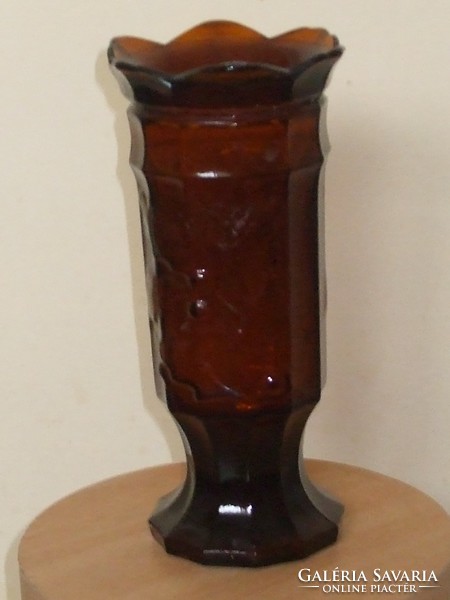 Rare brown old glass vase