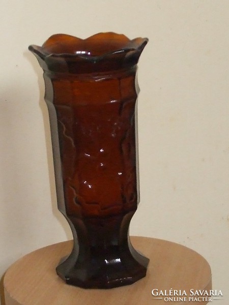Rare brown old glass vase