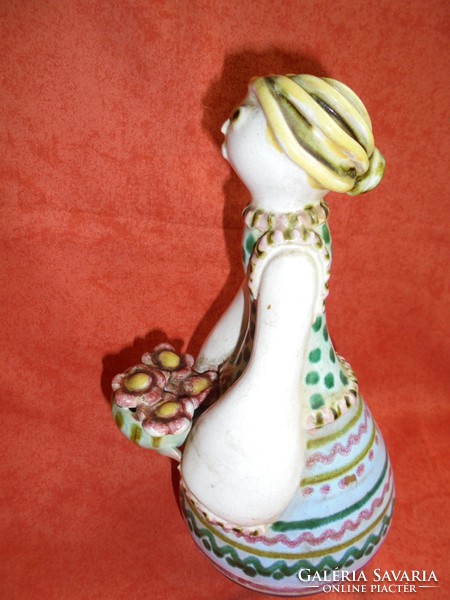 Bolbáné Seles Magda ceramic flower seller girl figure