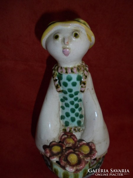 Bolbáné Seles Magda ceramic flower seller girl figure