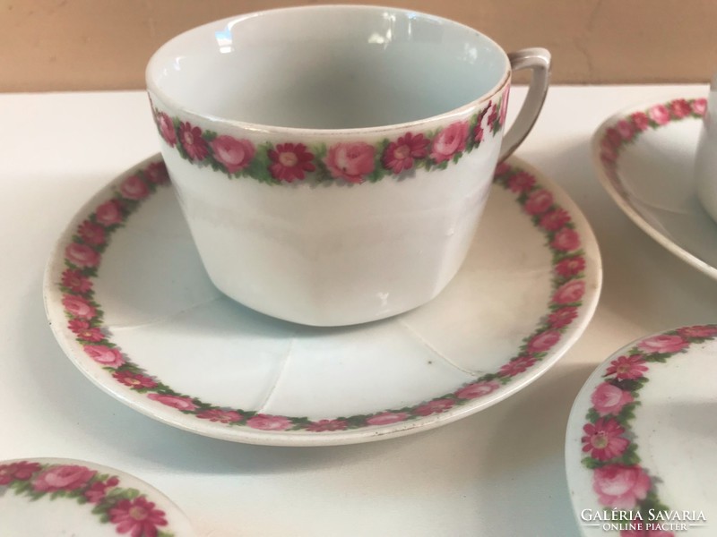 Antik rózsagirlandos porcelán teás és egyéb pótlásnak olcsón