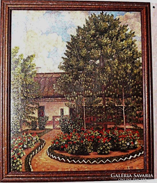 Mesebeli házikó ( olaj, vászon ) festmény,  1918.