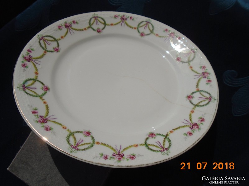 Garland art nouveau embossed plate with ges.Geschützt with austria mark