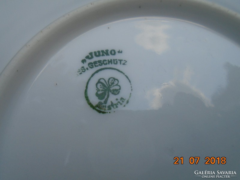 Ges.Geschützt Austria Girlandos szecessziós dombormintás tányér 16 cm