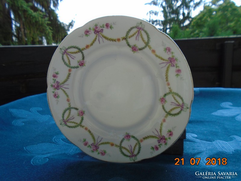 Garland art nouveau embossed plate with ges.Geschützt with austria mark