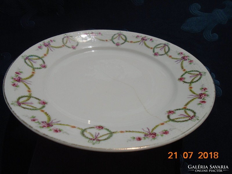 Garland art nouveau embossed plate with ges.Geschützt with austria mark