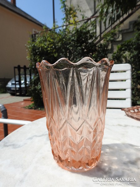 Régi mályva üveg váza