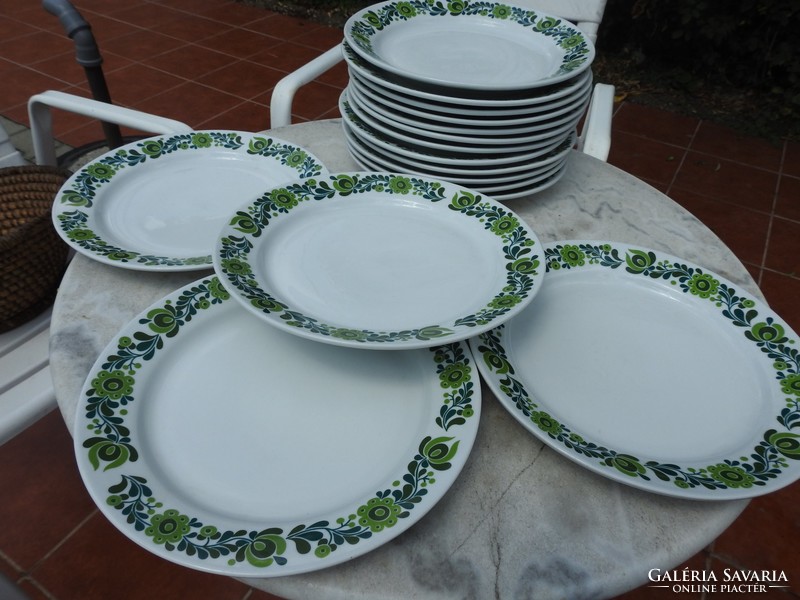 Alföldi porcelain large flat plate - flat bowl set 16 pcs