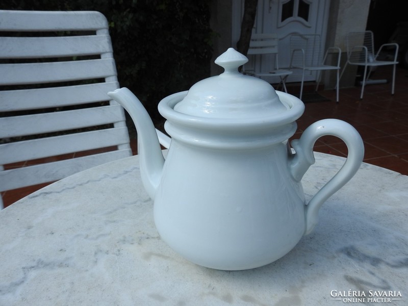Antique Czech thick-walled white bieder spout - tea spout