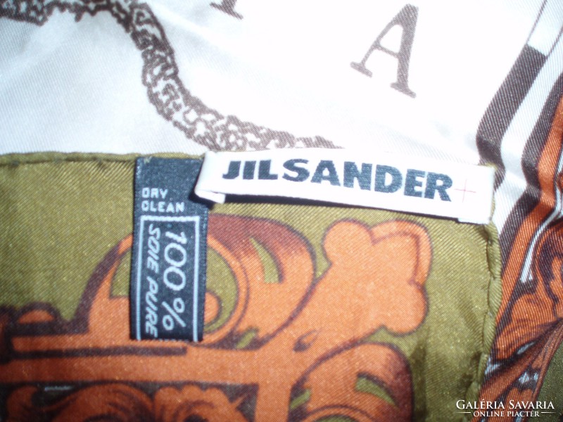 Jil Sander valódi selyem kendő-vintage