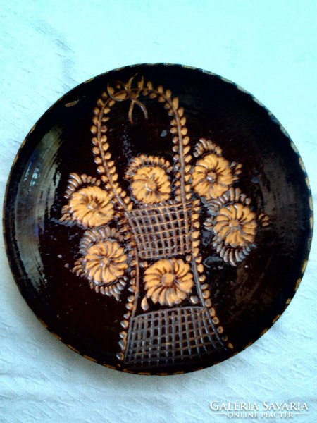 Old ceramic plate, wall plate