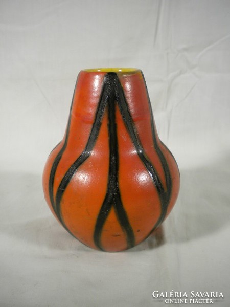 U166 Régi retro Tófej kerámia váza