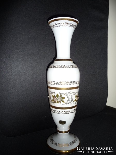 Bohemia opal glass vase in gift box (31cm)