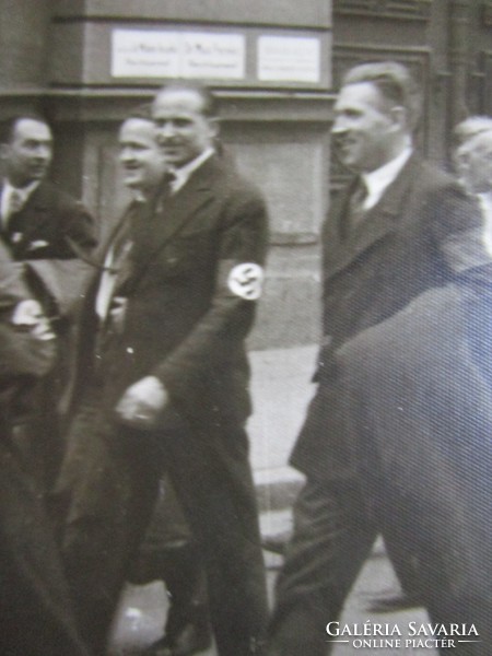 Budapest hungary swastika with parade photo 1944